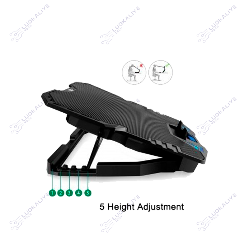 BASE DE VENTILAÇÃO EWENT 5 VENT, 2 USB, 5 VELOC - Imagem 3