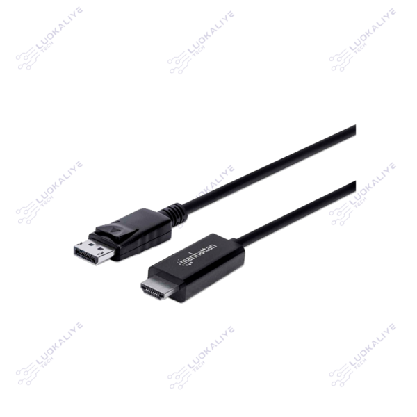 CABO DISPLAYPORT 1.8MT (M) PARA HDMI (M) 4K@60Hz PRETO MANHATTAN