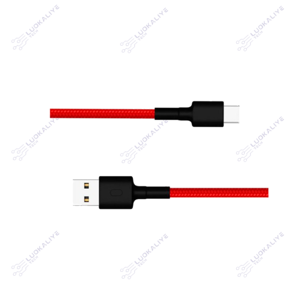 CABO XIAOMI MI BRAIDED USB TYPE-C 100CM VERMELHO