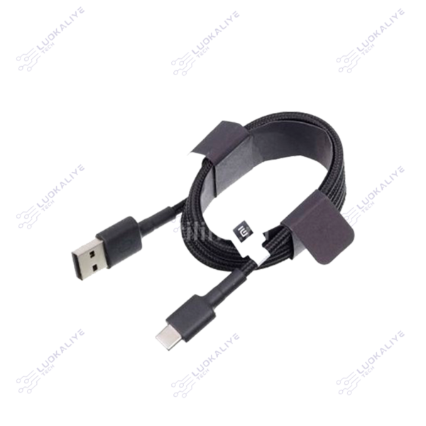 CABO XIAOMI MI USB A TO USB-C BRAIDED BLACK 1M