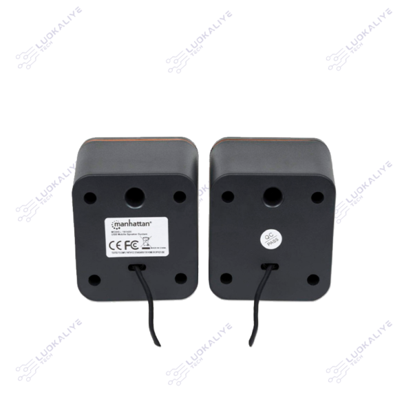 COLUNAS MANHATTAN 2.0 6W RMS PRETA - Imagem 2