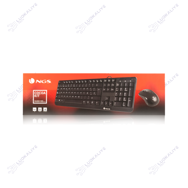 TECLADO+MOUSE NGS MULTIMEDIA WIRED DESKTOP COCOA - Imagem 2