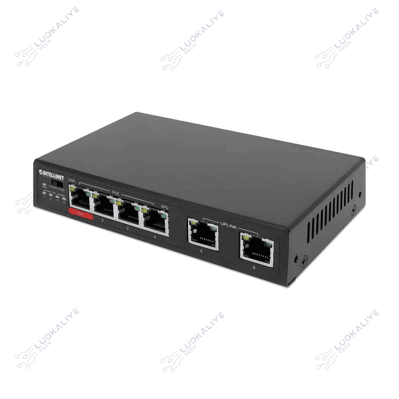 SWITCH 6 INTELLINET ETHERNET 4 PORTAS POE 1 x High-POWER