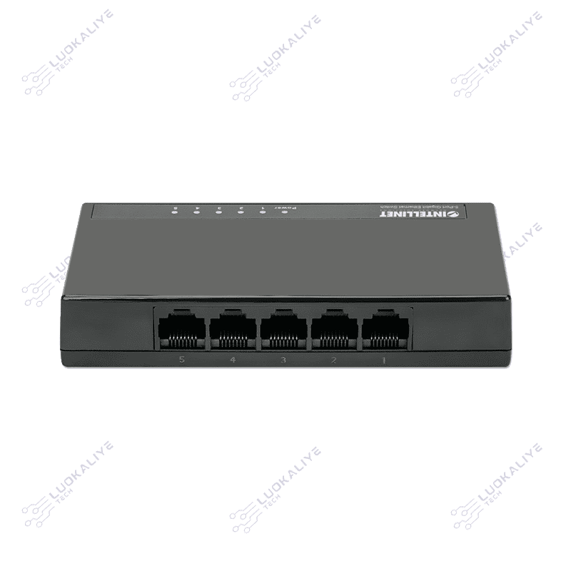 SWITCH 5 INTELLINET 10/100/1000 GIGABIT PLASTICO PRETO - Imagem 4