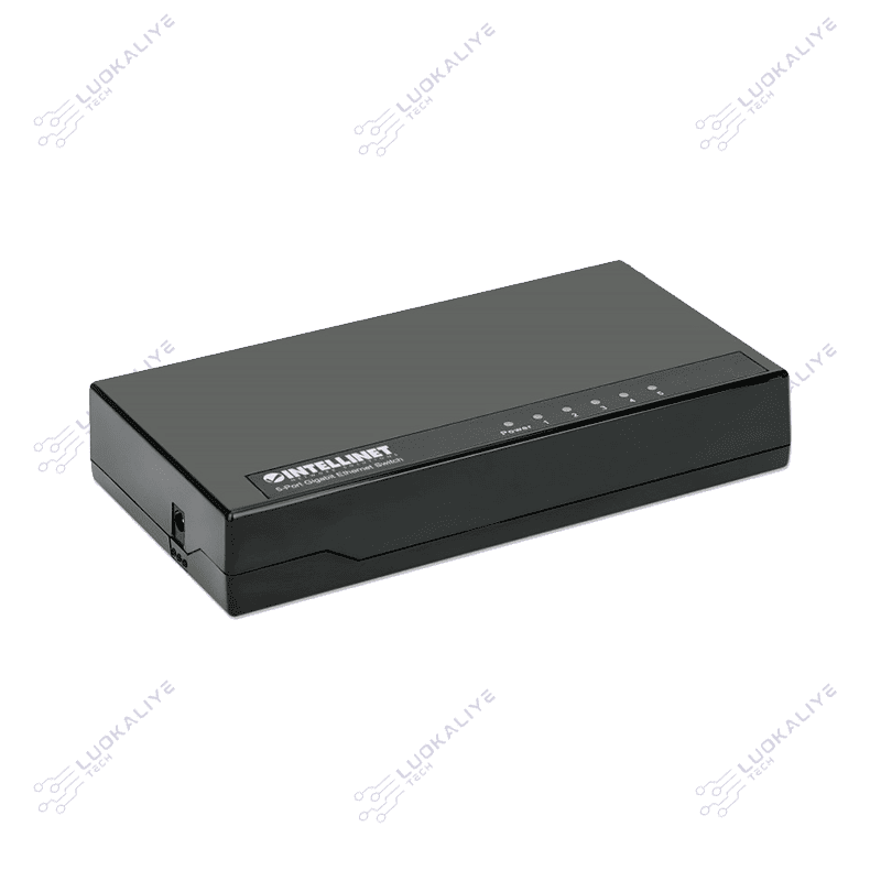 SWITCH 5 INTELLINET 10/100/1000 GIGABIT PLASTICO PRETO - Imagem 3